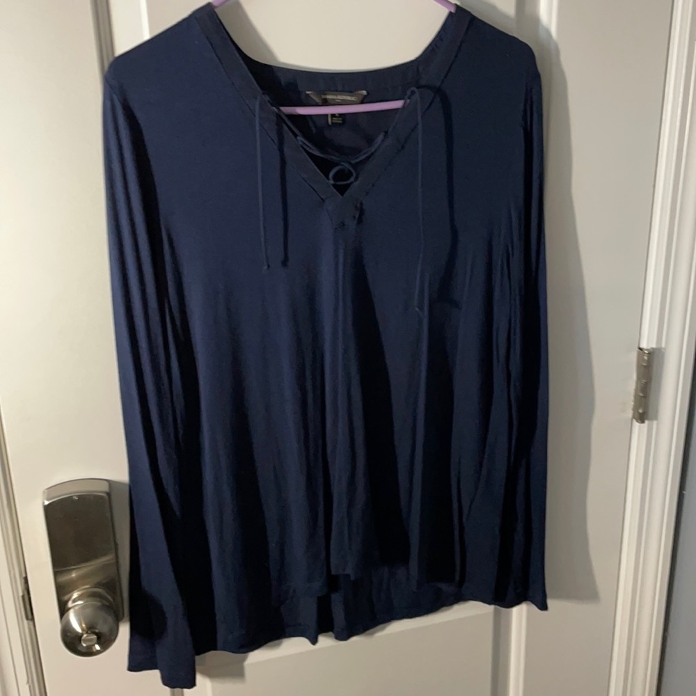 Banana republic navy blouse